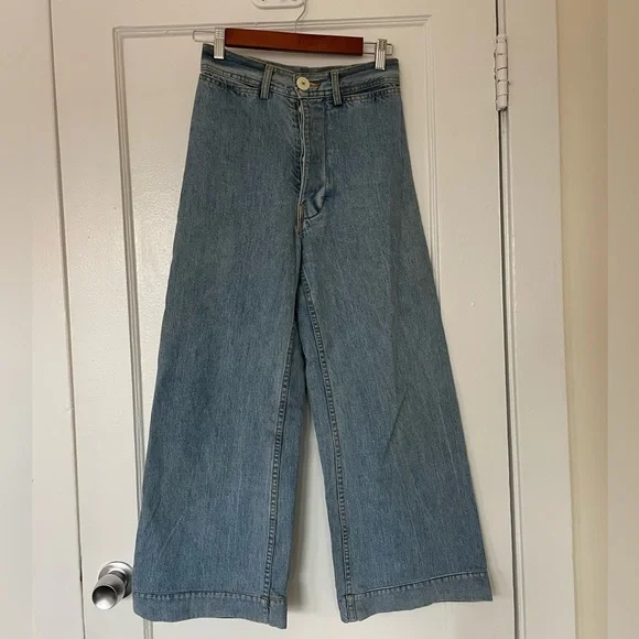 Jesse Kamm Sailor Pants - Cowboy Blue Denim - Picture 2 of 5